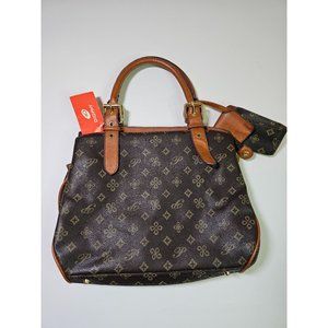 Diophy Women's Handbag Shoulder Bag 3 Compartments